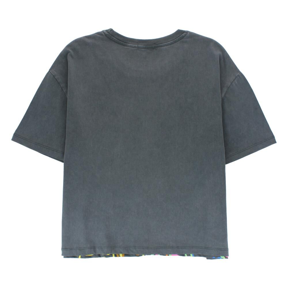 Polera Estampada Color Manga Corta Cuello Redondo Mujer Kimera image number 1.0
