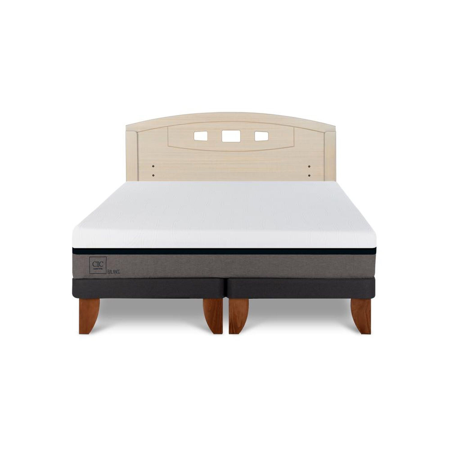 Cama Europea Cic Balance / 2 Plazas / Base Dividida + Respaldo image number 0.0