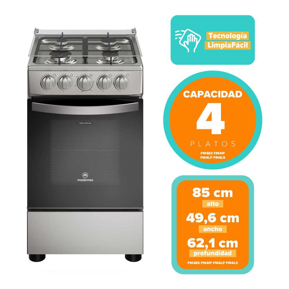 Cocina A Gas Mademsa FM4LS / 4 Quemadores image number 8.0