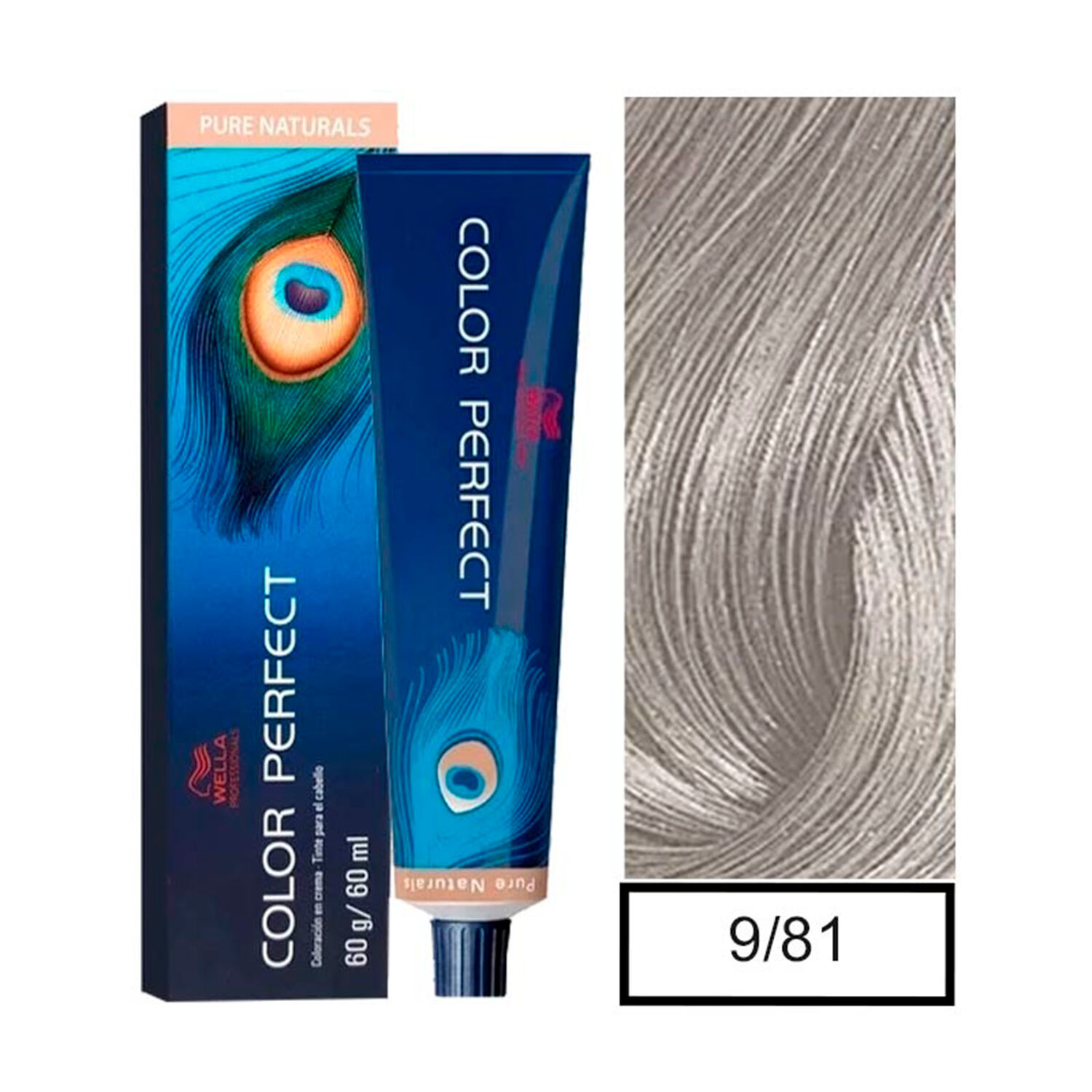 Wella - Tintura Permanente Color Perfect 9/81 Rubio Extra Claro Perla Ceniza 60gr + Oxidante 20vol 60ml image number 0.0