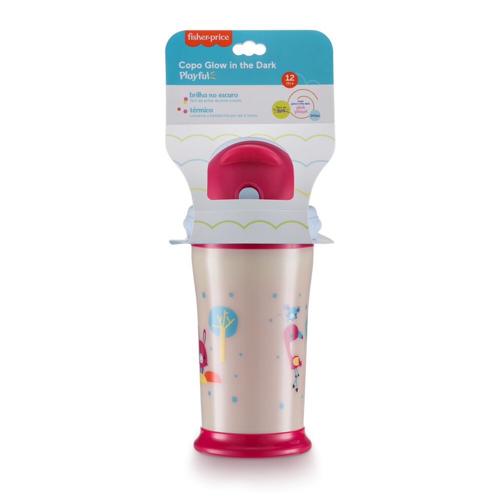 Vaso Playful Fisher Price Glow Dark Rosa Planet Bb1129 image number 2.0