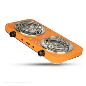 Cocina Eléctrica Portátil De 2 Platos 2000w Raf Naranja