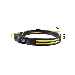 Linterna Frontal Led Recargable Usb Con Sensor De Movimiento Camping 350lm