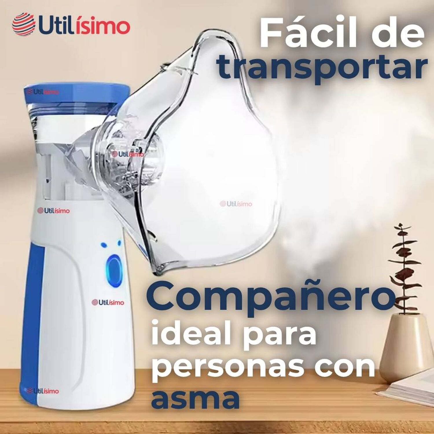 Nebulizador Port&aacute;til Bater&iacute;a Recargable Mesh Vaporizador Ni&ntilde;os Y Adultos image number 9.0