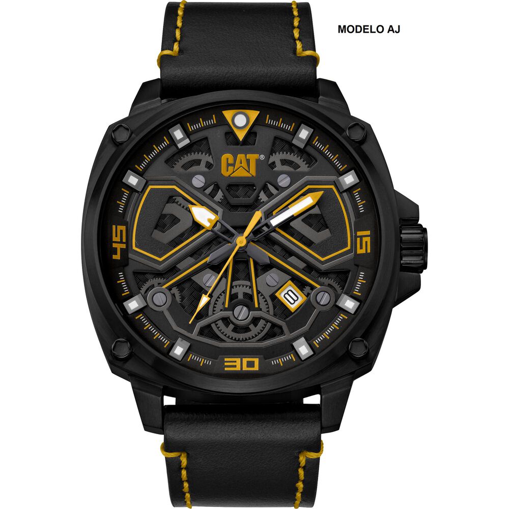 Correa Pulsera Cat Hombre Aj-34 Negro image number 2.0