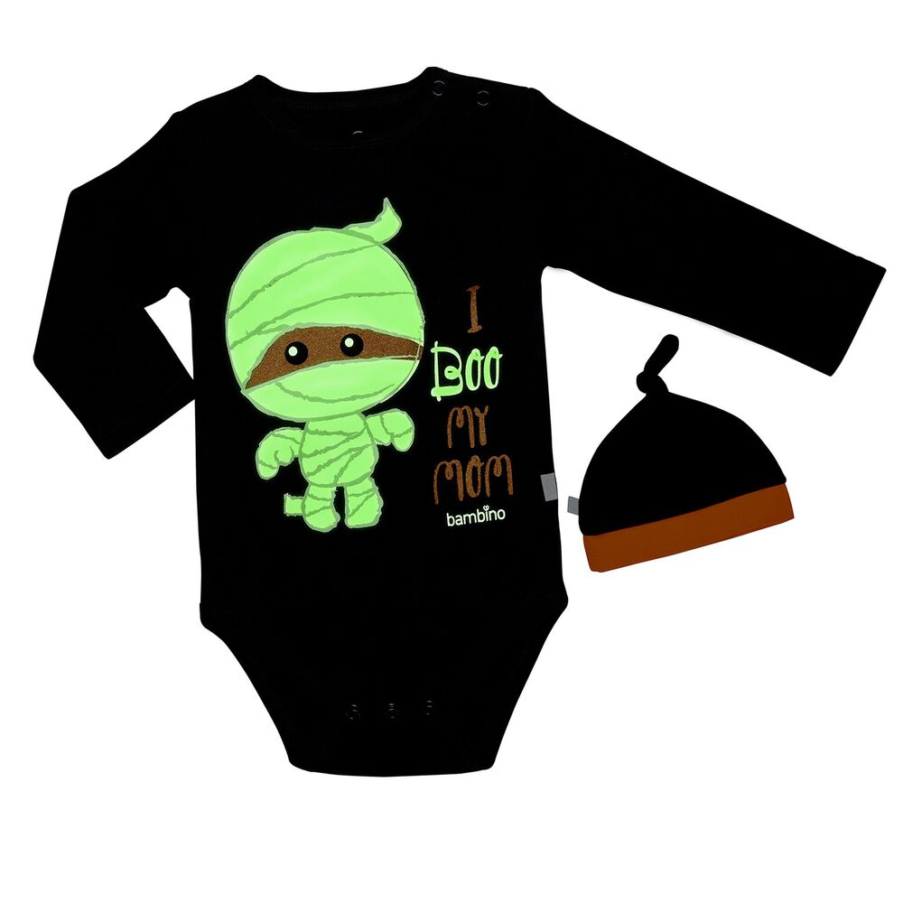 Body Y Gorrito Halloween Momia Ni&ntilde;o 0-3 Meses image number 2.0