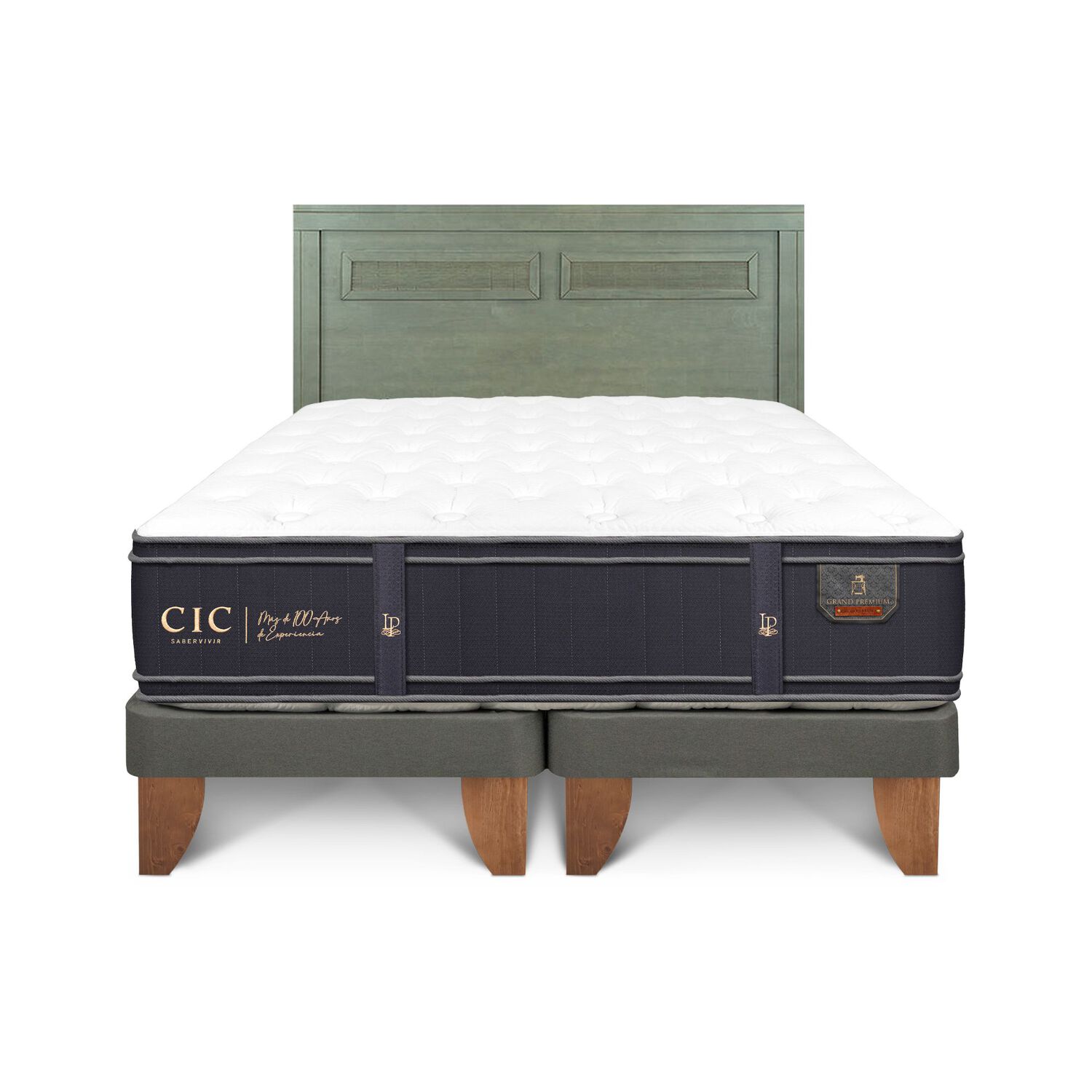 Cama Europea Cic Linea Premium / King / Base Dividida + Respaldo image number 0.0