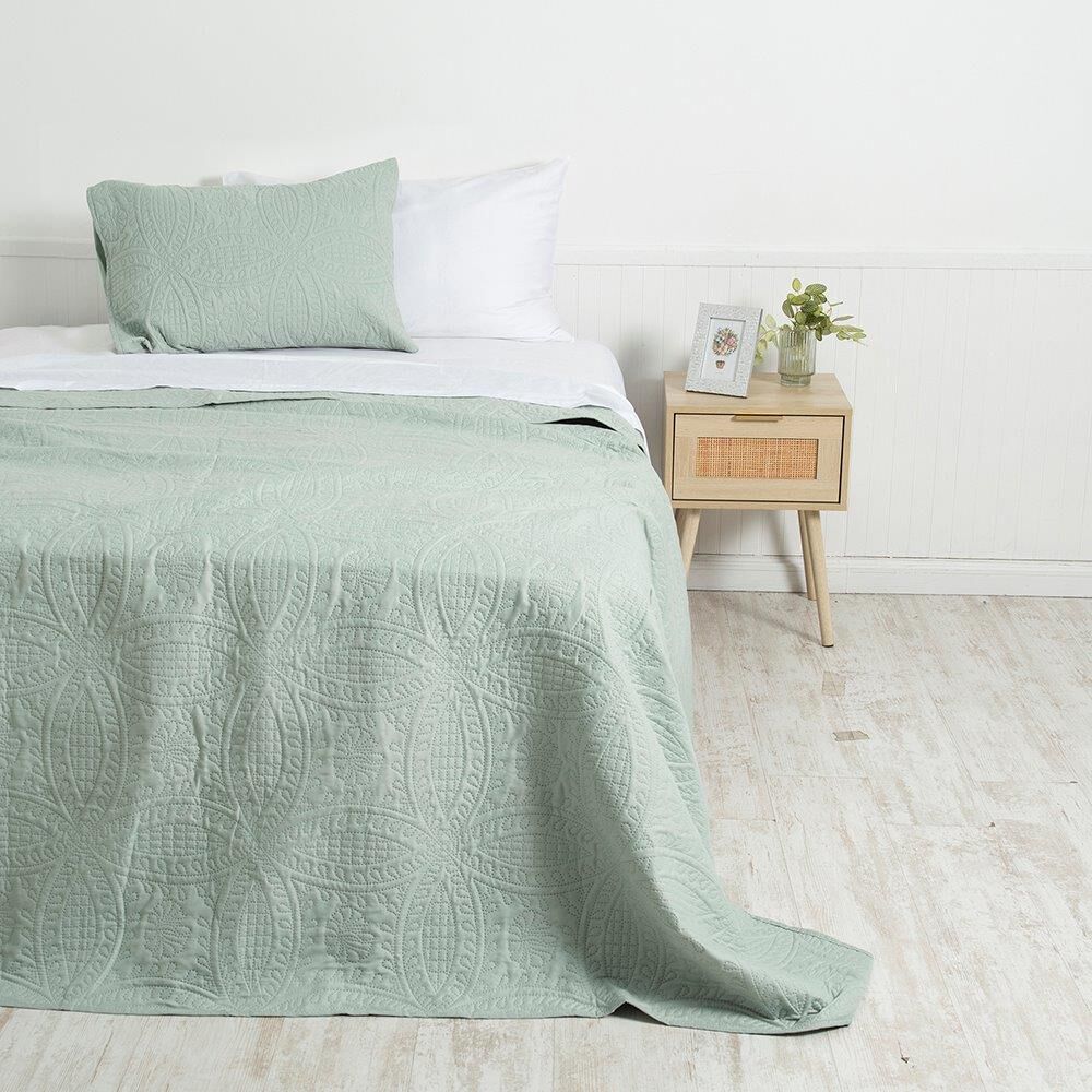 Cubrecama Quilt 1.5 Plazas Portugal Verde image number 0.0