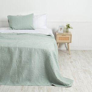 Cubrecama Quilt 1.5 Plazas Portugal Verde