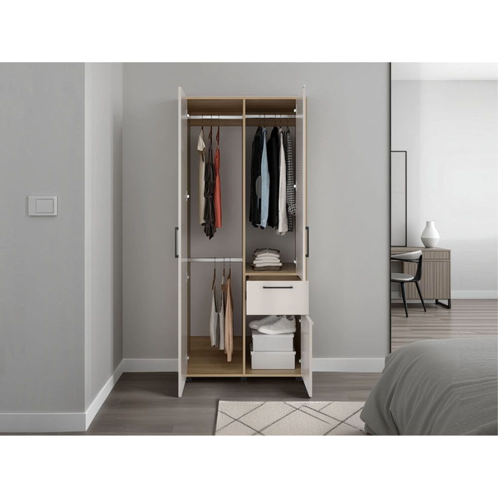 Closet 3 Puertas Y1 Cajon 180x80x52 Cm Caf&eacute; Claro image number 5.0