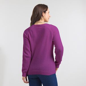 Sweater Básico Regular Manga Larga Cuello Alto Mujer Geeps