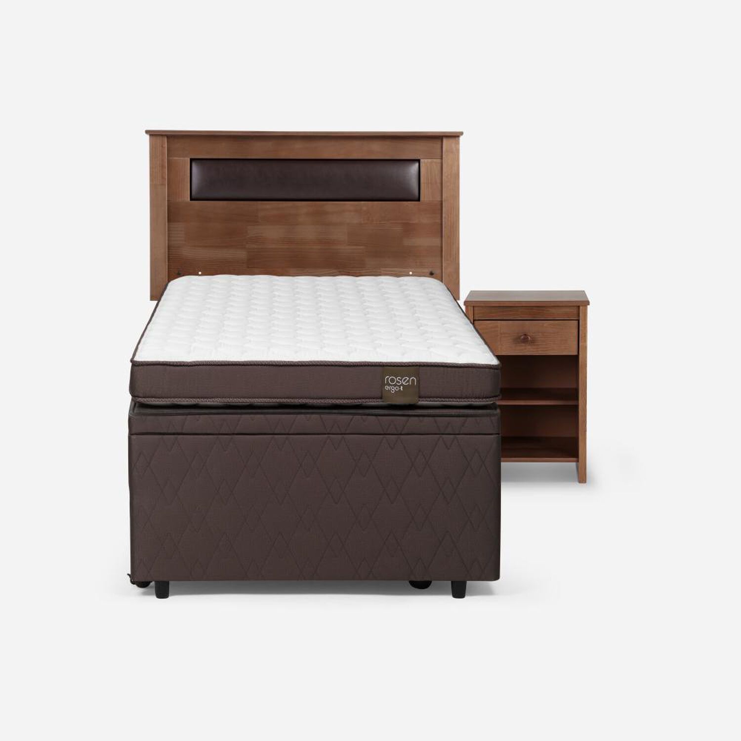 Bed Boxet Rosen Ergo T / 1.5 Plazas + Set de Maderas Ferrara image number 1.0