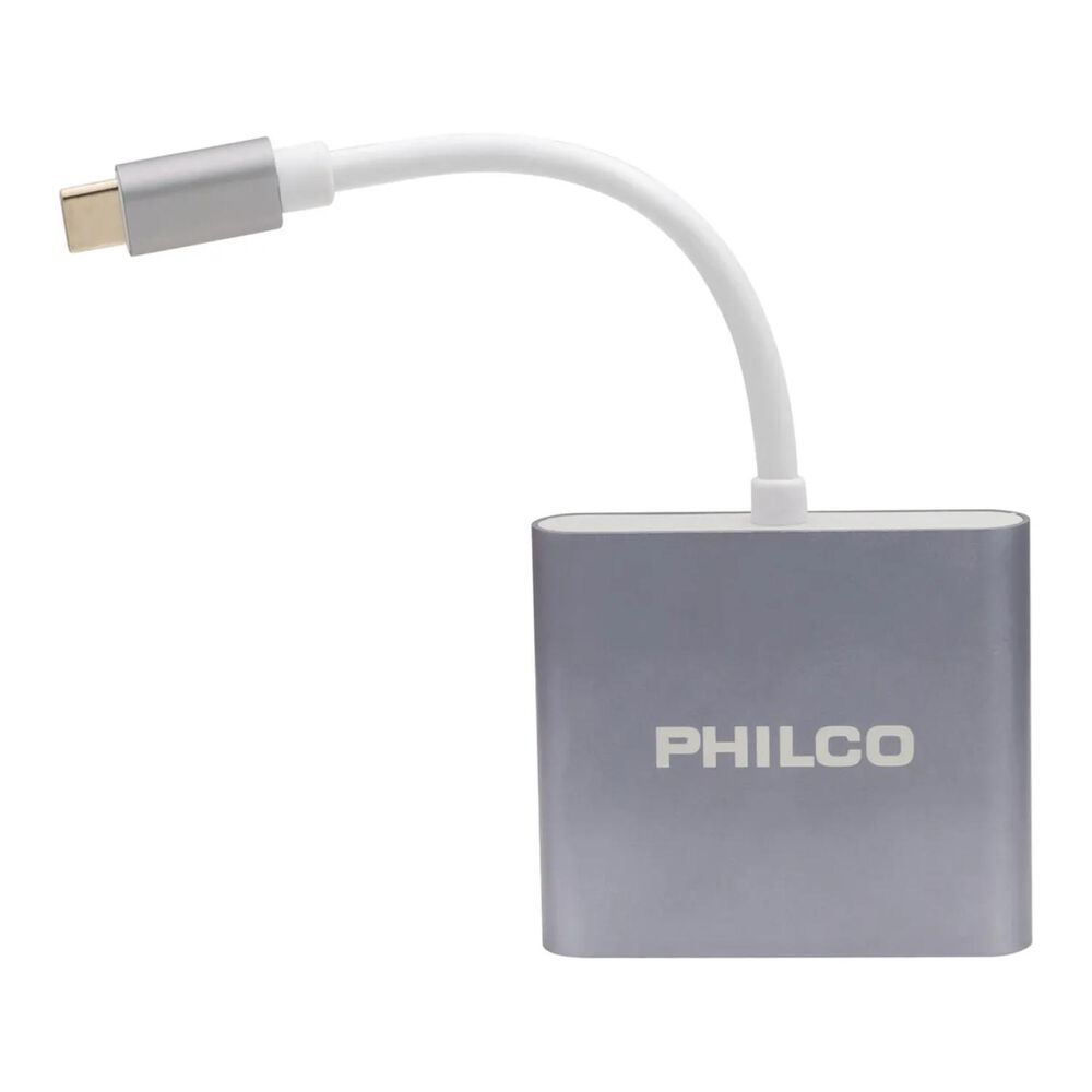 Adaptador 3 En 1 Usb C A Hdmi Usb 3.0 Usb C Gris image number 2.0