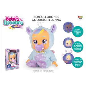 Juguete Muñeca Bebe Lloron Jenna 30cm Buenas Noches