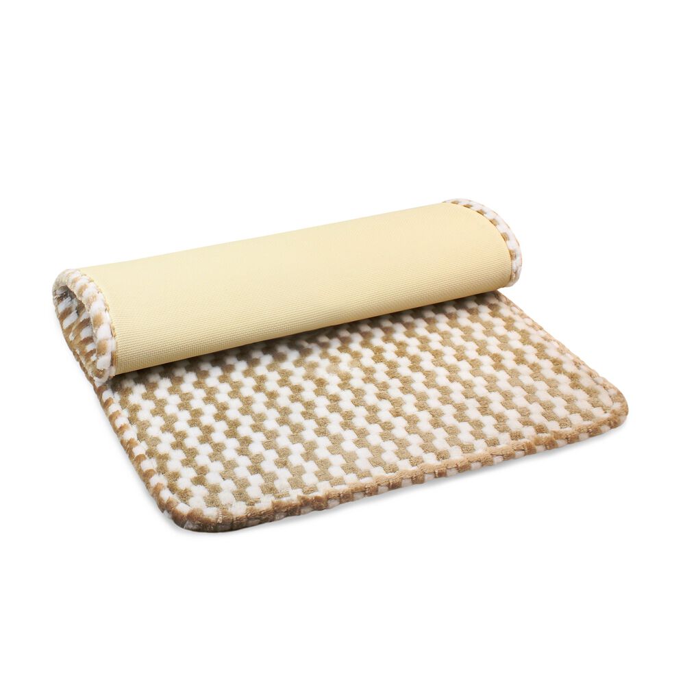Alfombra De Ba&ntilde;o Nautica Home Memory Foam 50x80 Cm Cuadros Beige image number 1.0