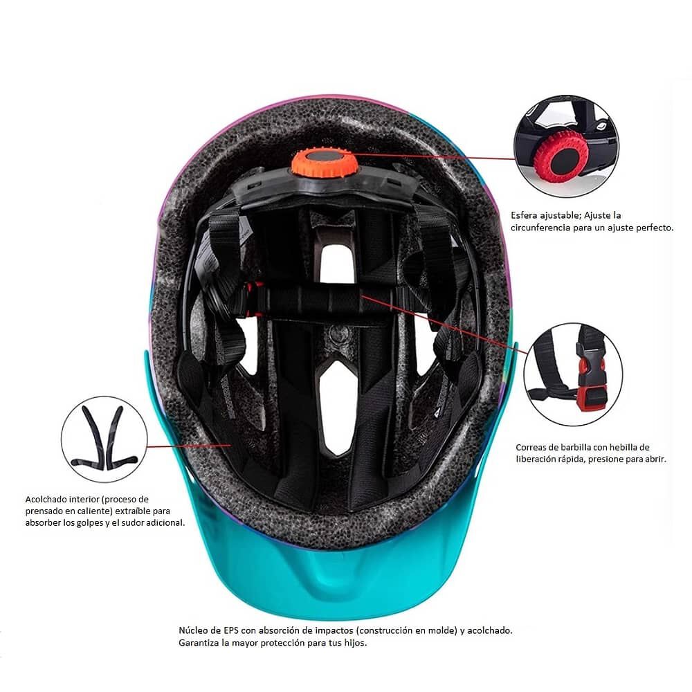 Casco Bicicleta Ni&ntilde;os Sifvo Multicolor image number 4.0