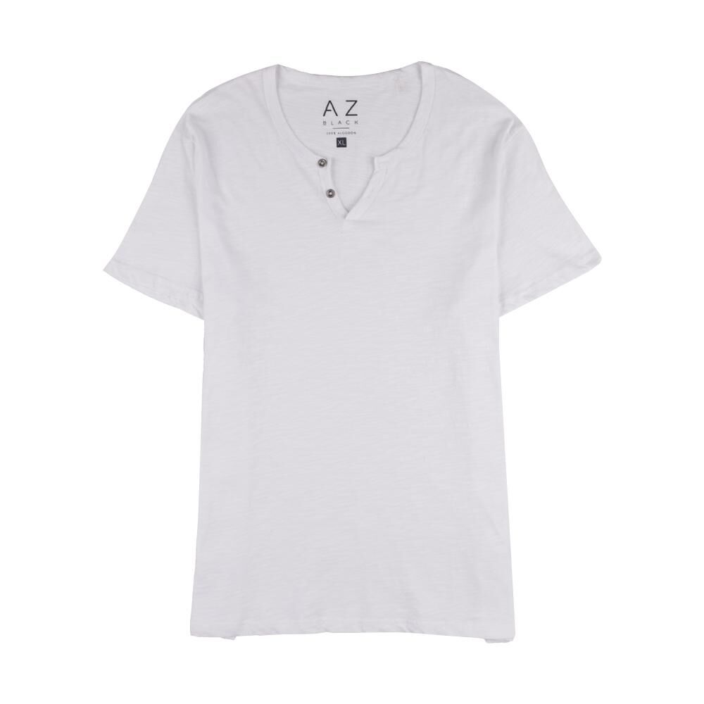 Polera Manga Corta Slim Cuello Redondo Hombre Az Black image number 0.0