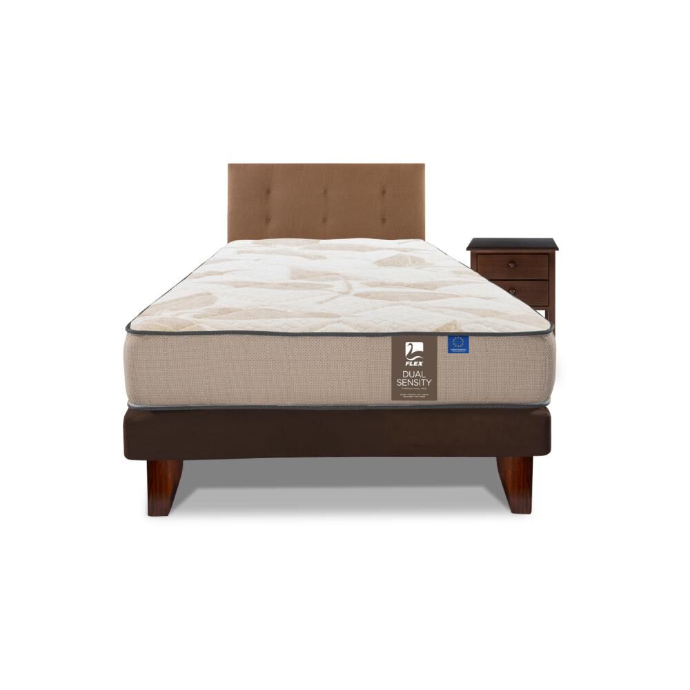 Cama Europea Flex Dual Sensity / 1.5 Plazas / Base Normal + Set De Maderas image number 1.0