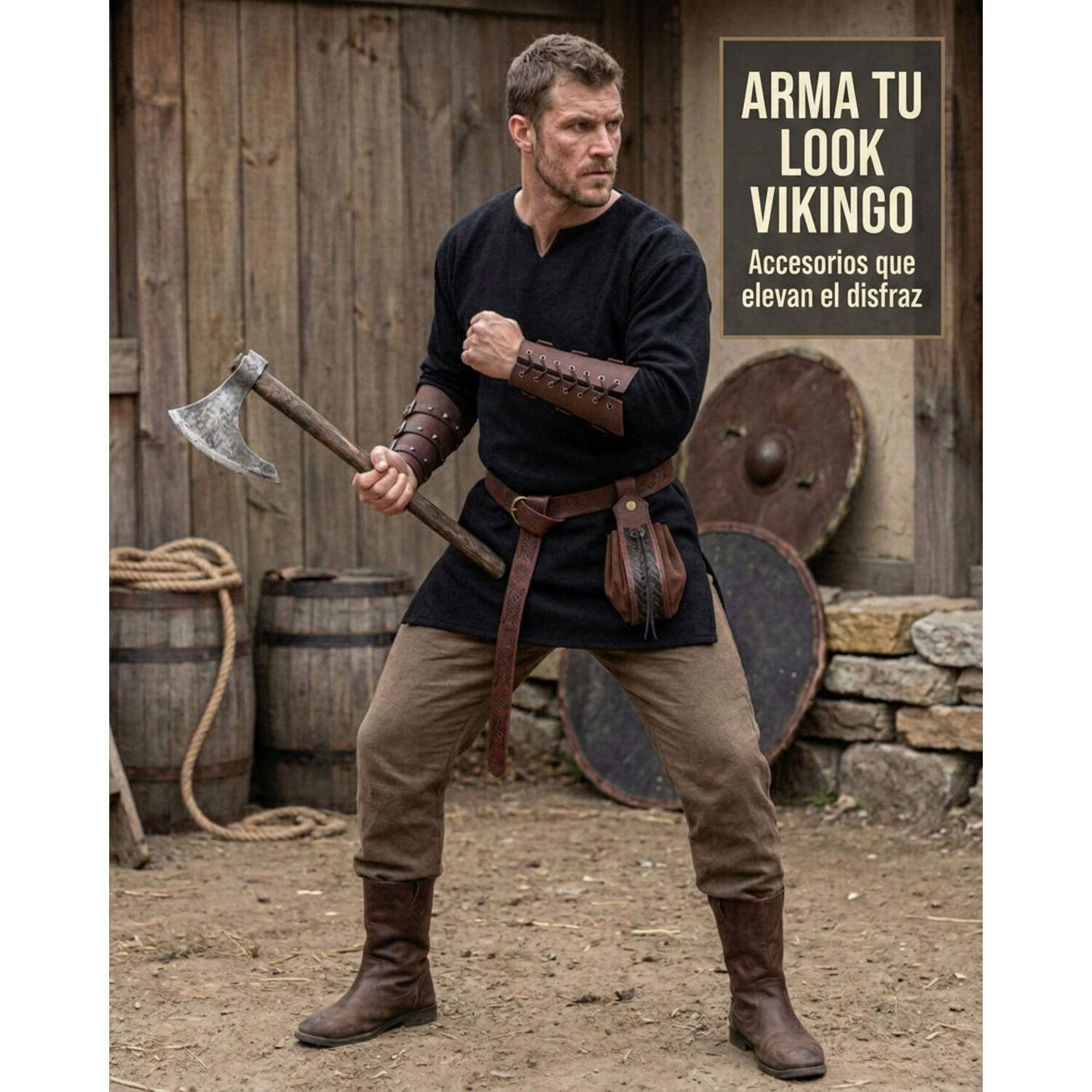 Accesorio Disfraz Cosplay Vikingo Caf&eacute; image number 11.0