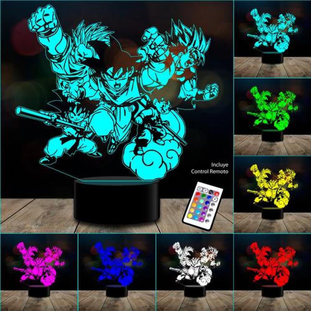 Ilusión 3d Dragon Ball Goku Evolution Control Remoto image number 1.0