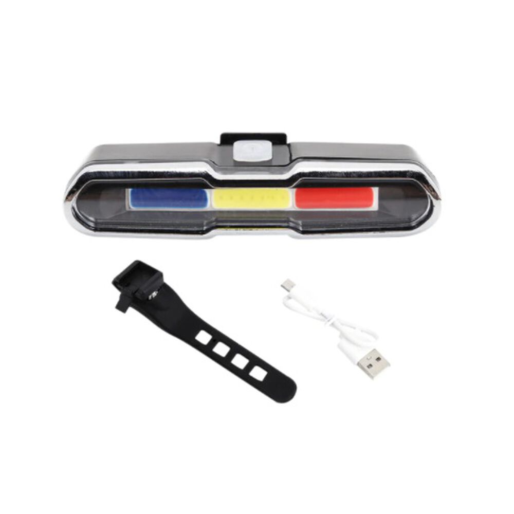 Luz Linterna Led Bicicleta Baliza Muy Potente Recargable Usb 3 Colores Y Funciones Tipo Baliza image number 0.0