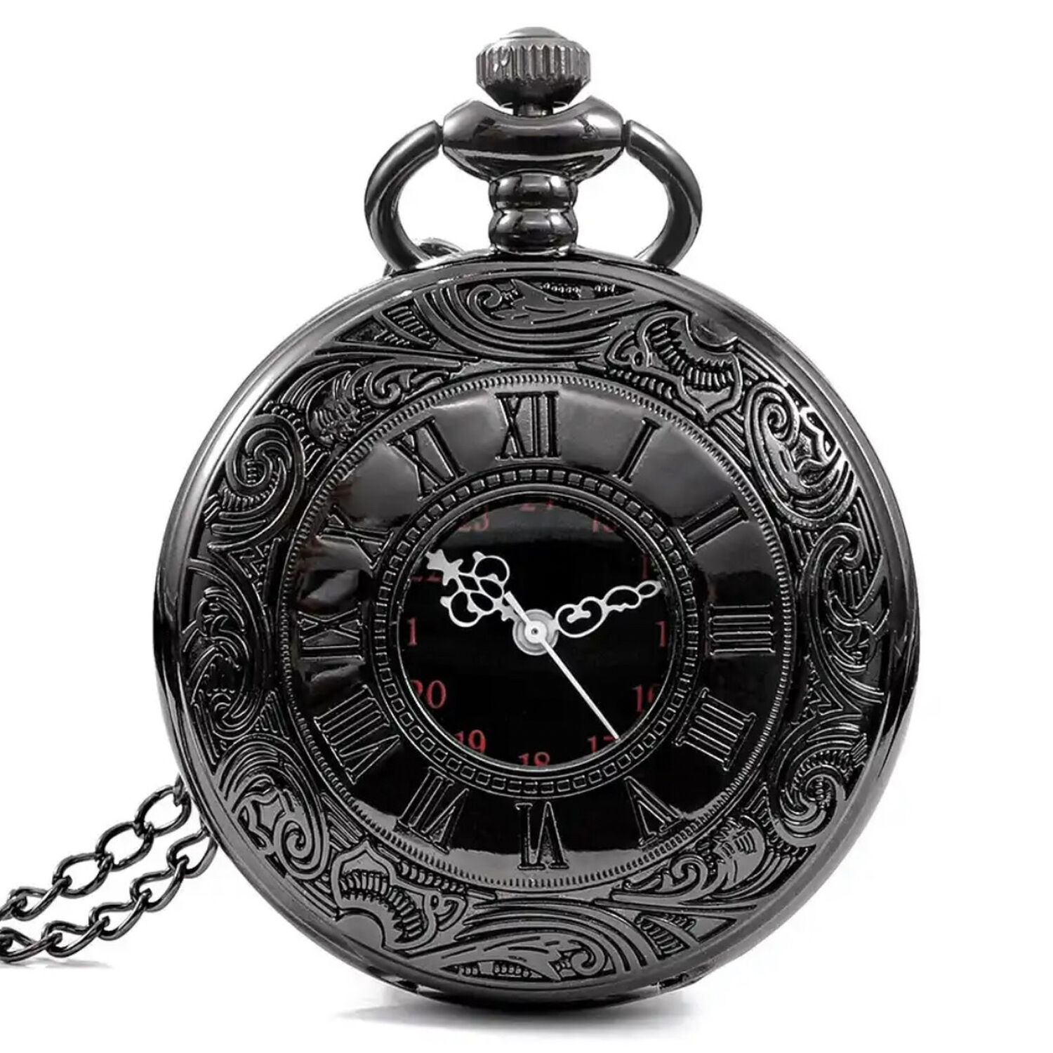 Reloj De Bolsillo Con Dise&ntilde;o De N&uacute;meros Romanos image number 0.0