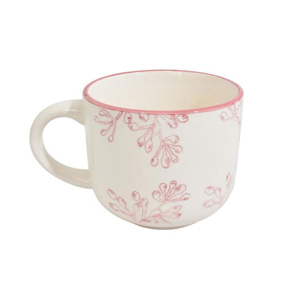 Taza De Te 350ml Dise&ntilde;o Borde Rose Menaje Cocina Hogar image number 1.0