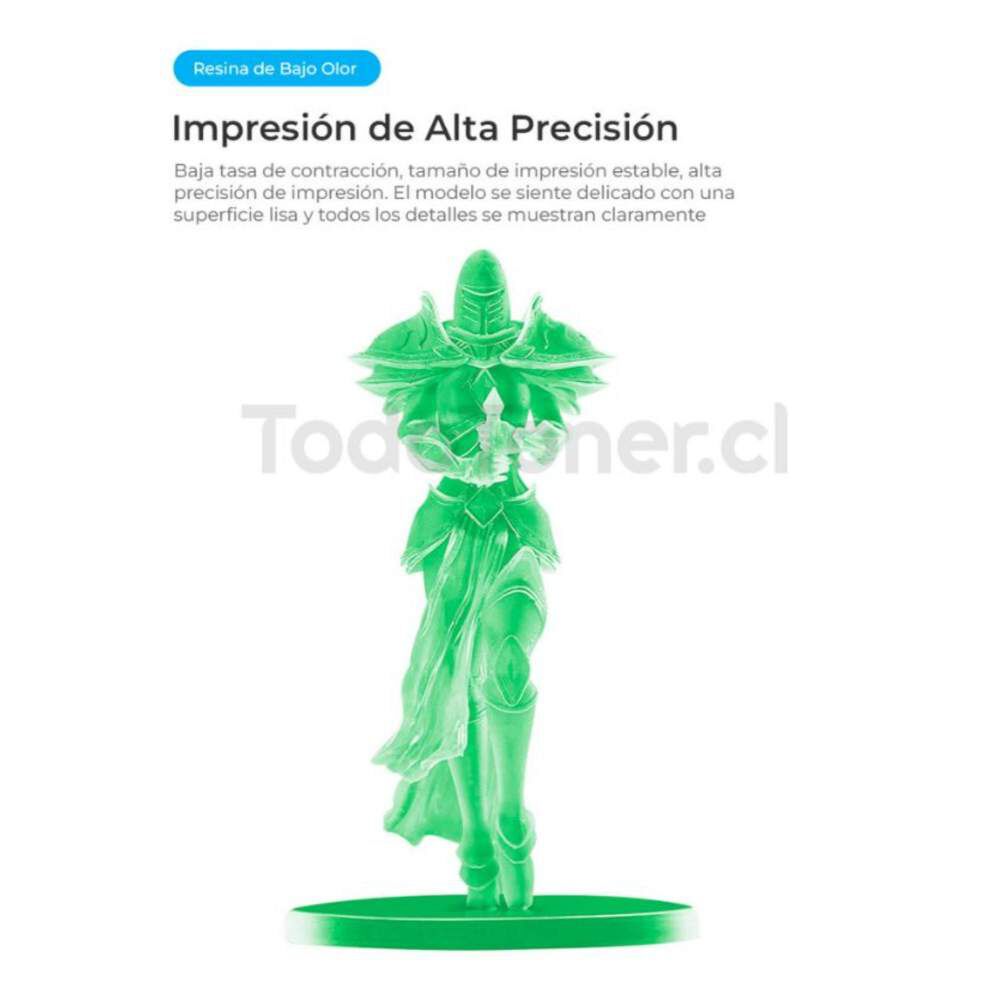 Resina Bajo Olor Verde Para Impresoras 3d 500g Creality image number 4.0