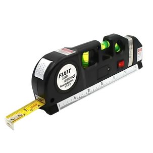 Cinta M&eacute;trica Regla Nivel L&aacute;ser Horizontal Level Pro 3 Modos