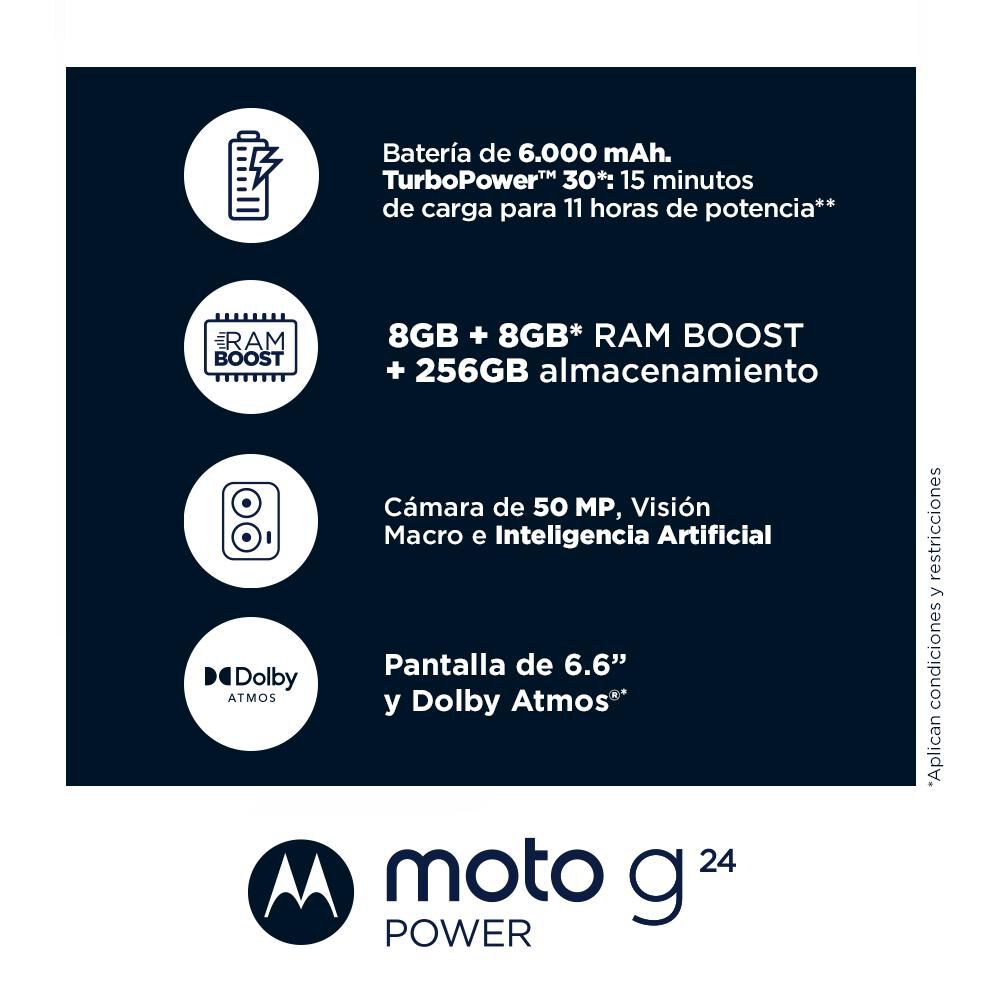 Smartphone Motorola Moto G24 Power / 256 Gb / Liberado image number 2.0