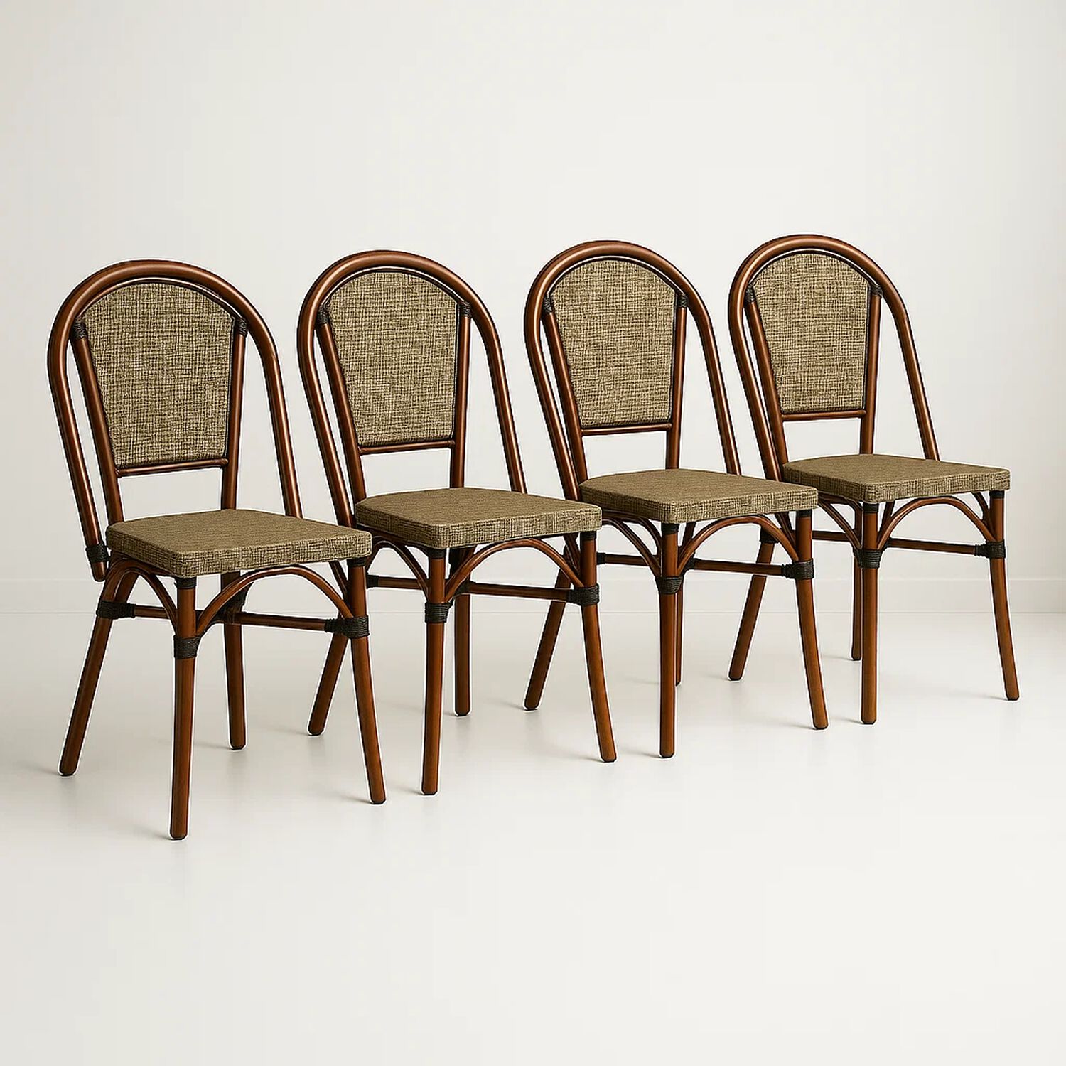 Pack De 4 Sillas Bistro Parisina Textileno - Beige image number 0.0