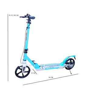 Scooter Monopatín Niños Adultos Con Freno Disco Celeste