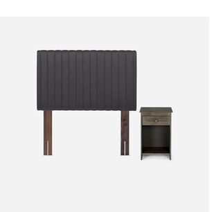 Set De Maderas Rosen Lucio Grafito / 1.5 Plazas