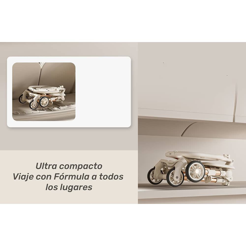 Coche De Paseo &Uacute;ltra Compacto Lubabycas Blanco image number 2.0