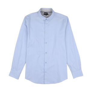 Camisa Lisa Regular Manga Larga Hombre Az Black