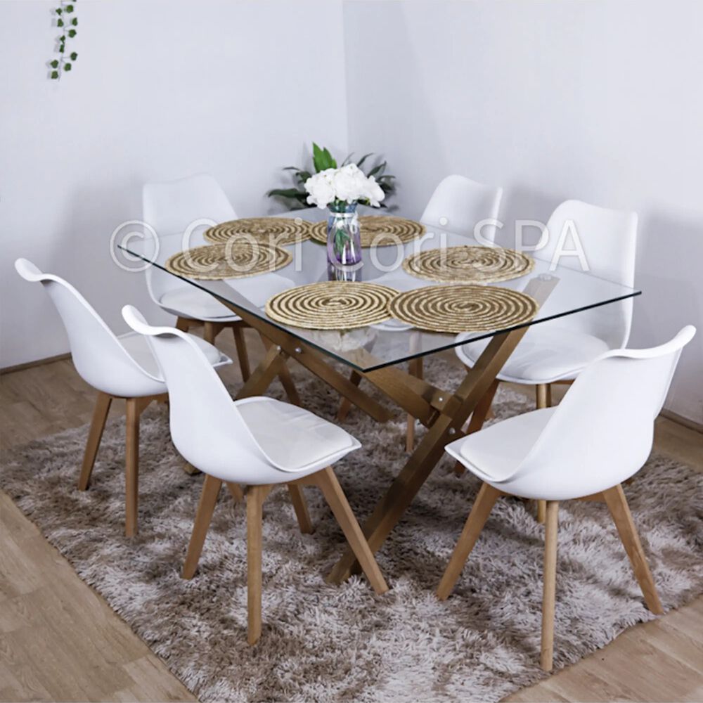 Juego De Comedor Medlock (140 X 90cm) + 6 Sillas Tulip image number 0.0