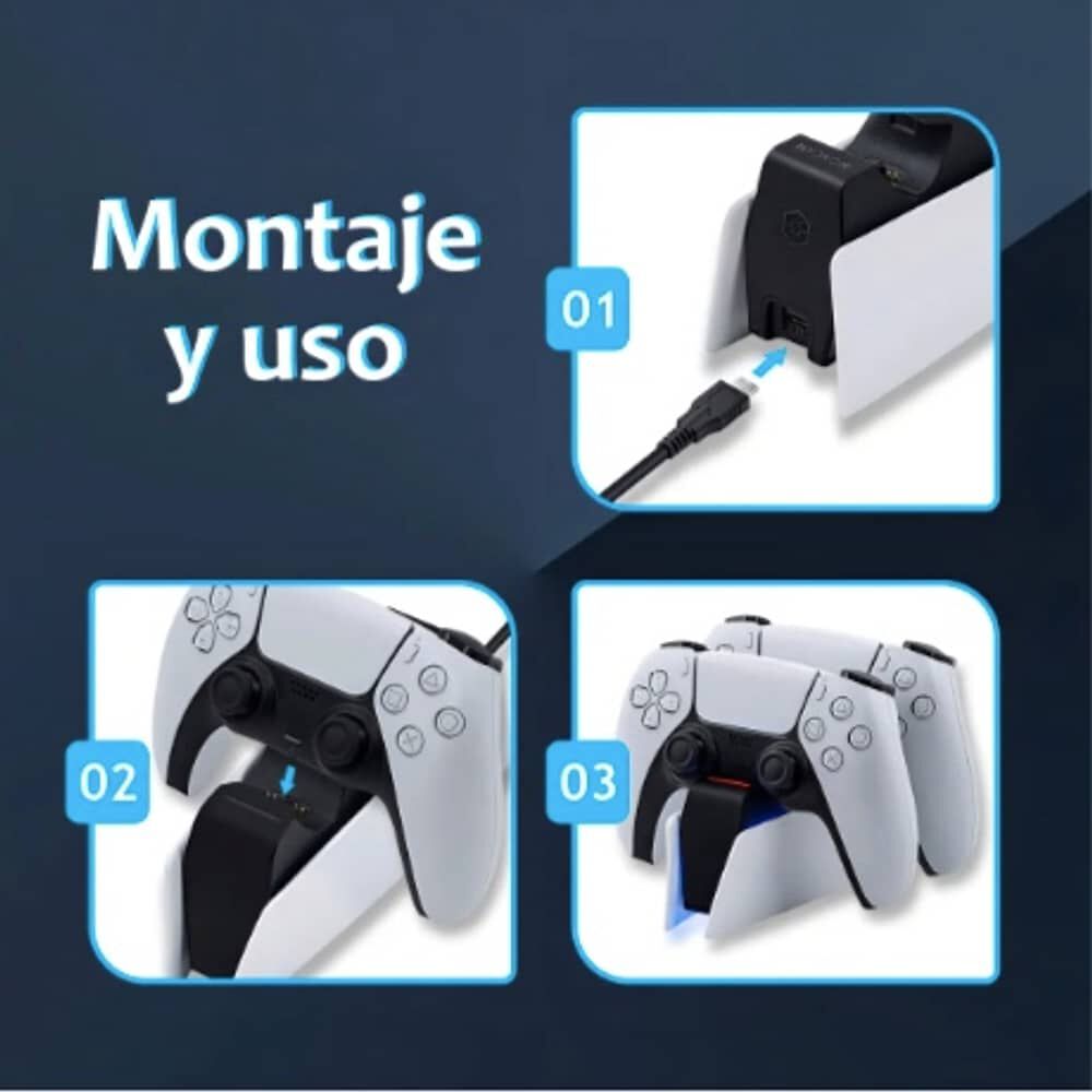 Base Cargador Para Consola Soporte Ps5 Carga R&aacute;pida image number 5.0