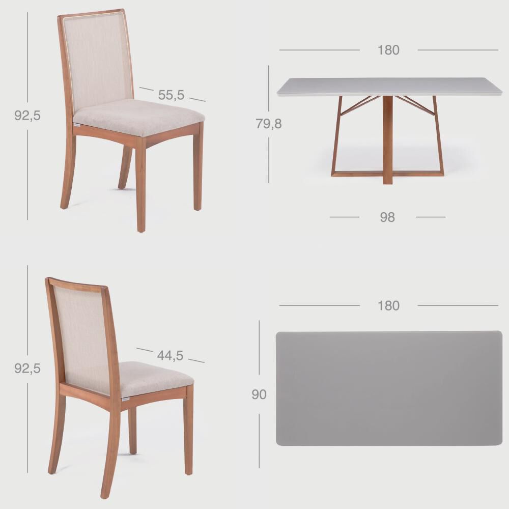 Juego De Comedor Roca Nara / 6 Sillas image number 1.0