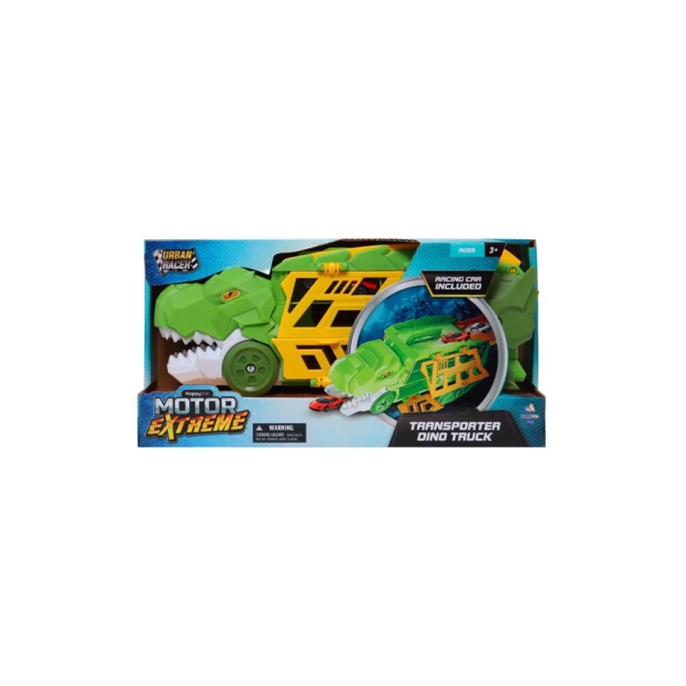 Camión Transportador De Dinosaurios Con 1 Auto Happy Line image number 5.0