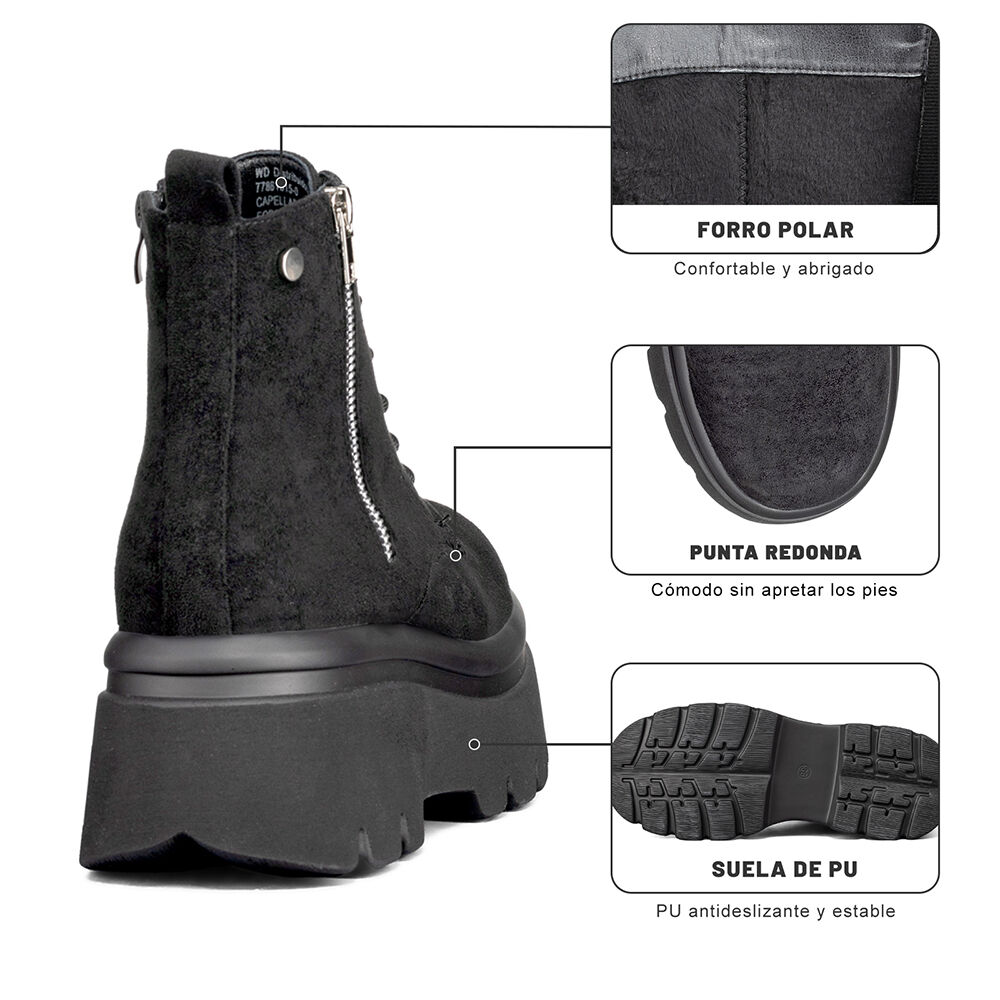 Botin Casual Mujer Eco Cuero Plataforma Weide Dh87 image number 8.0