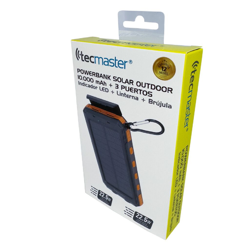 Batería Portátil Powerbank 10000 Mah Usb 3 Puertos Solar image number 5.0