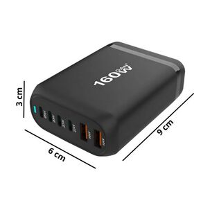 Cargador Adaptador Puertos Multiples Carga Rapida 160w