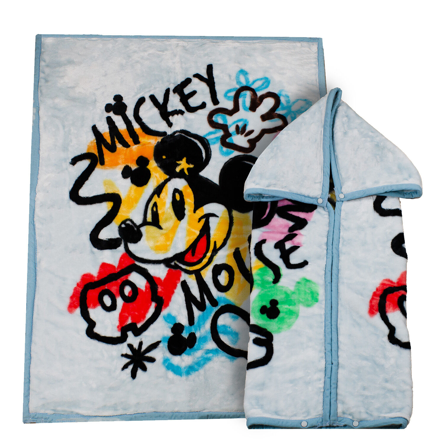 Saco Con Broche Ultra Soft Mickey Mouse 80x110cm Celeste image number 0.0