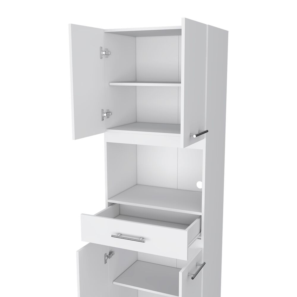 Mueble Microondas 4 Puertas 1 Cajon Fm-003b Blanco image number 5.0