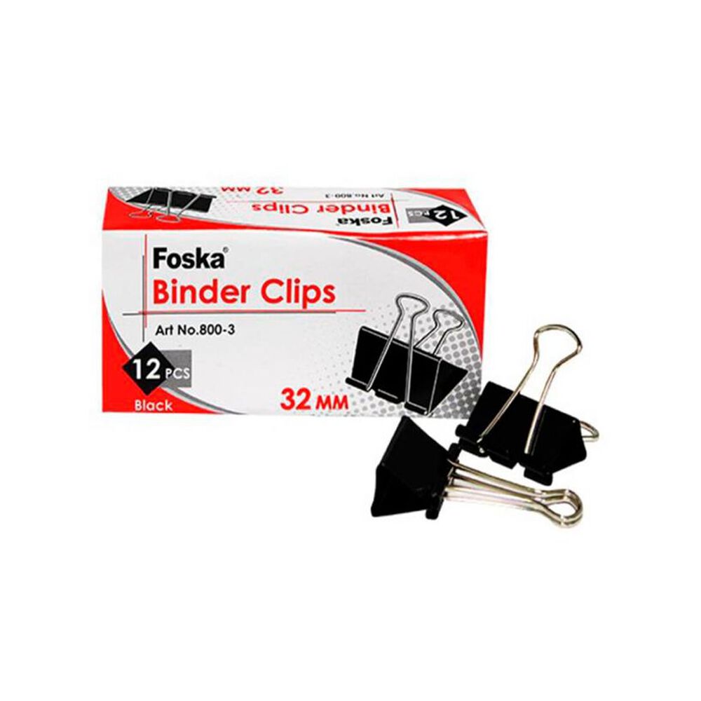 Doble Clip De Carpeta Negro 32 Mm 800-3 Foska image number 0.0