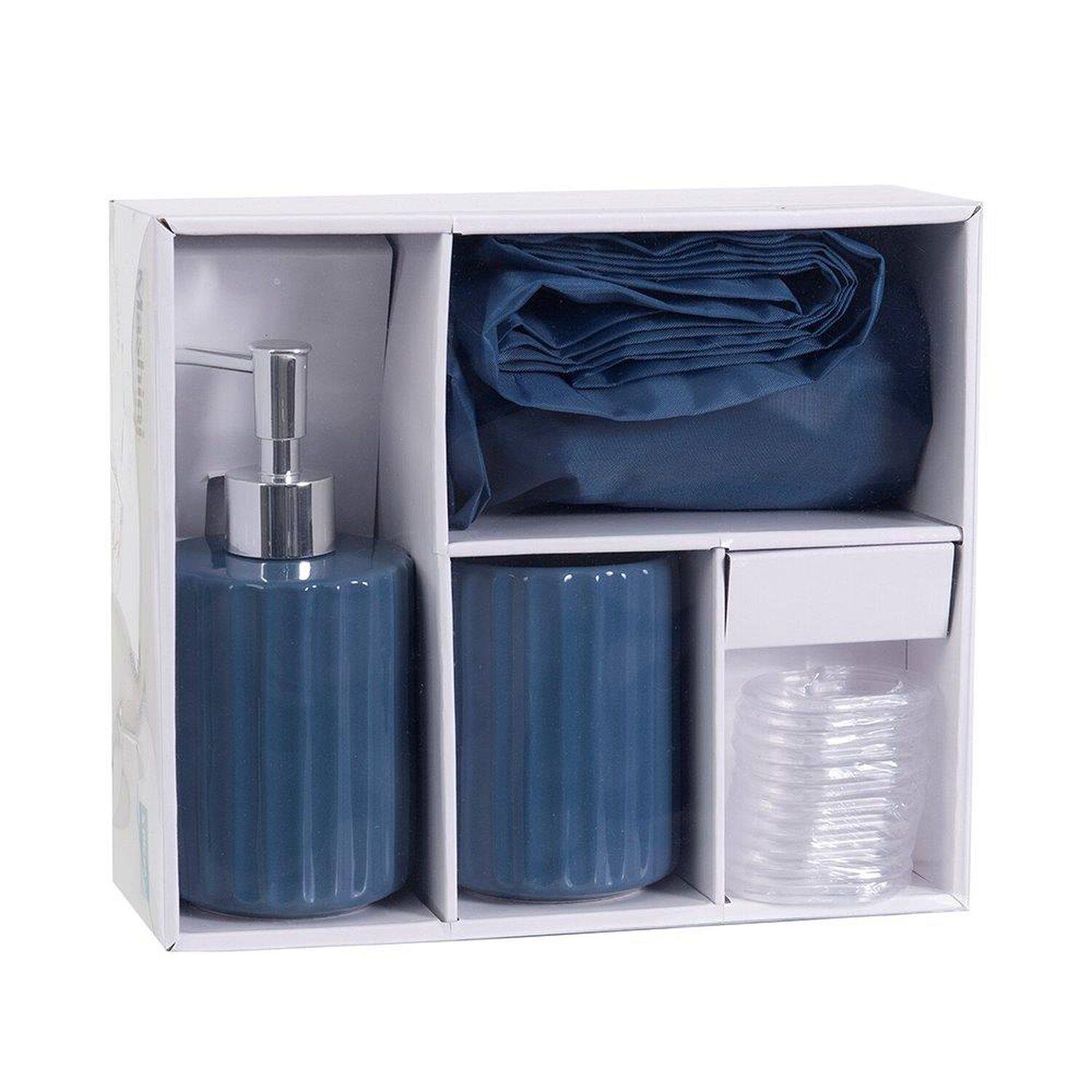 Set Ba&ntilde;o 4 Pzas Mashini Azul image number 2.0