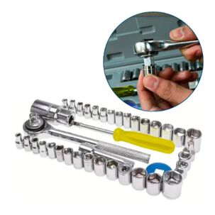 Juego De 14 Llaves Punta Corona + Caja De Dados 40 Piezas