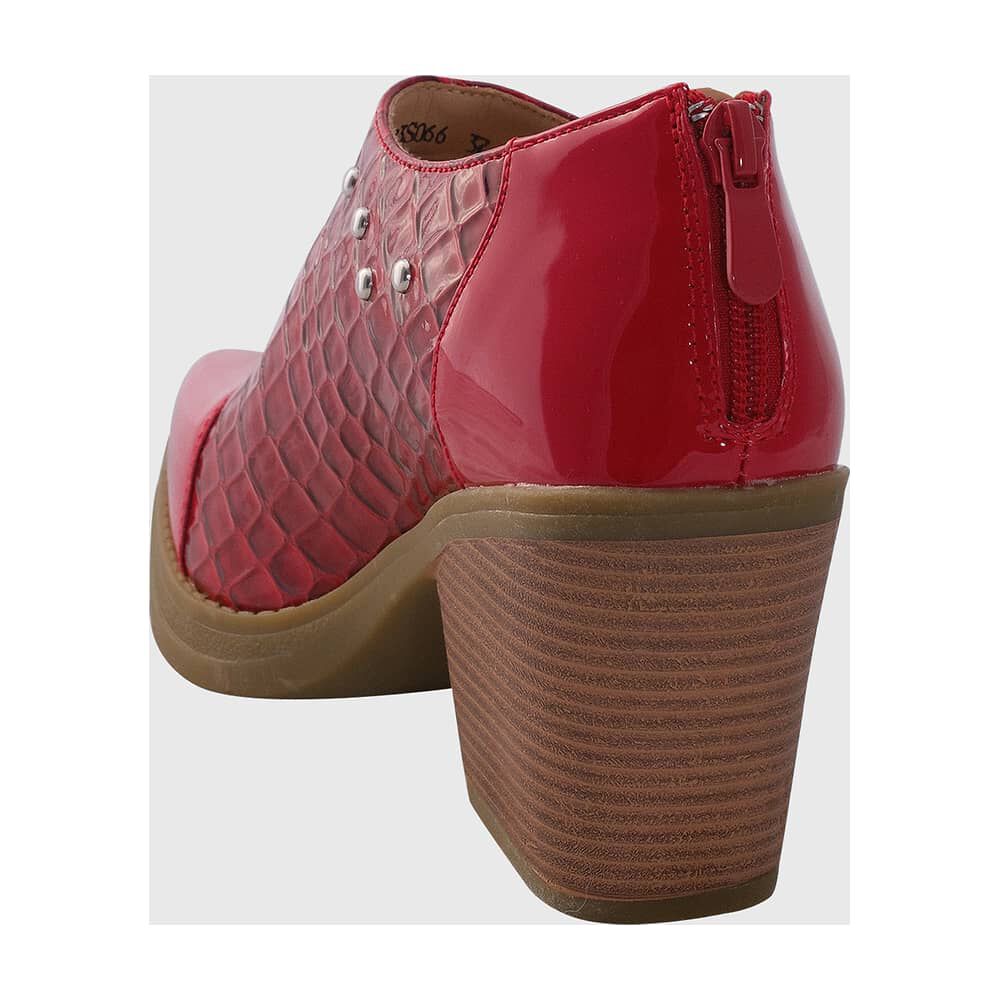 Botin Puntiagudo Tachas Rojo image number 2.0