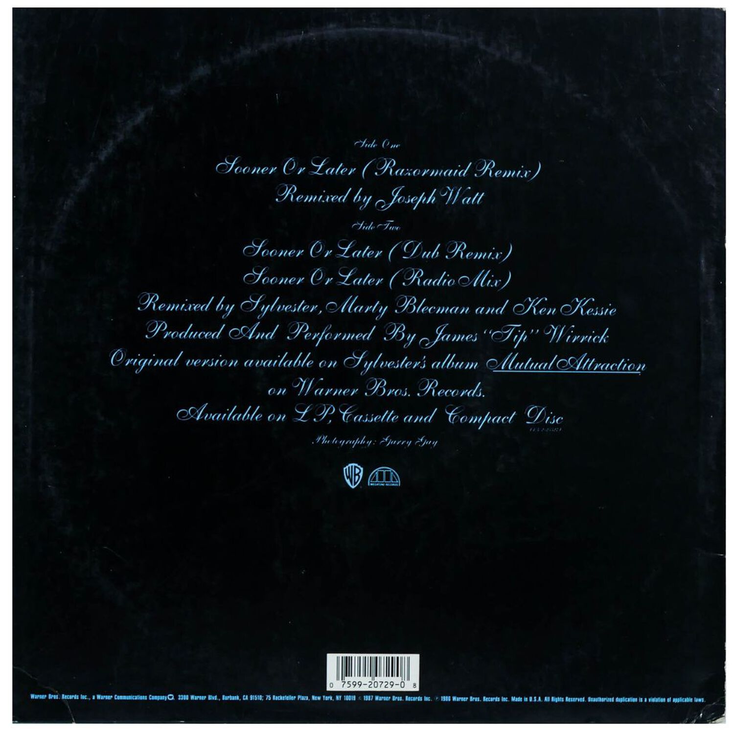 Sylvester - Sooner Or Later | 12" Maxi Single Usado image number 1.0