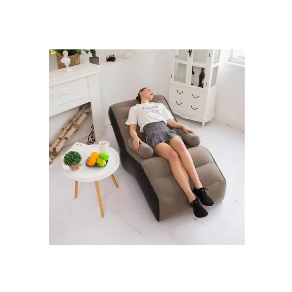 Sof&aacute; Sill&oacute;n Silla Puff Inflable Apoya Brazos Tumbona Camping image number 9.0